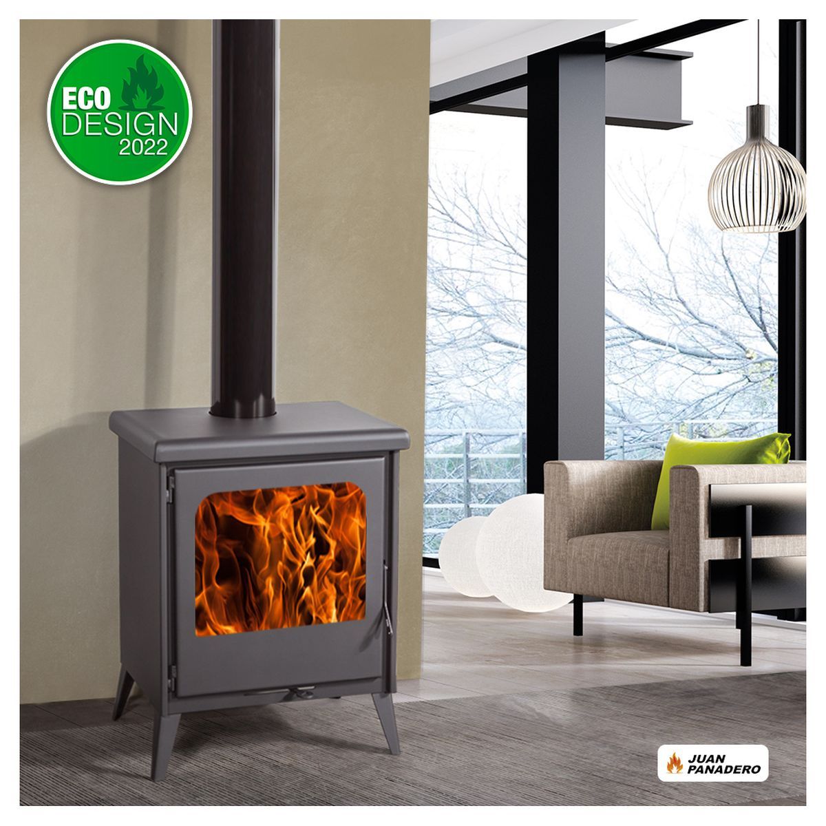 Juan Panadero Poêle à bois VENETO TITANIUM 8 Kw