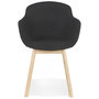 Voir la diapositive 2 : Paris Prix Chaise Design en Tissu  Angie  80cm Noir