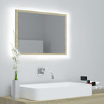 VIDAXL Miroir LED de salle de bain Chene sonoma 60x8,5x37 cm Acrylique