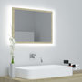 Voir la diapositive 1 : VIDAXL Miroir LED de salle de bain Chene sonoma 60x8,5x37 cm Acrylique