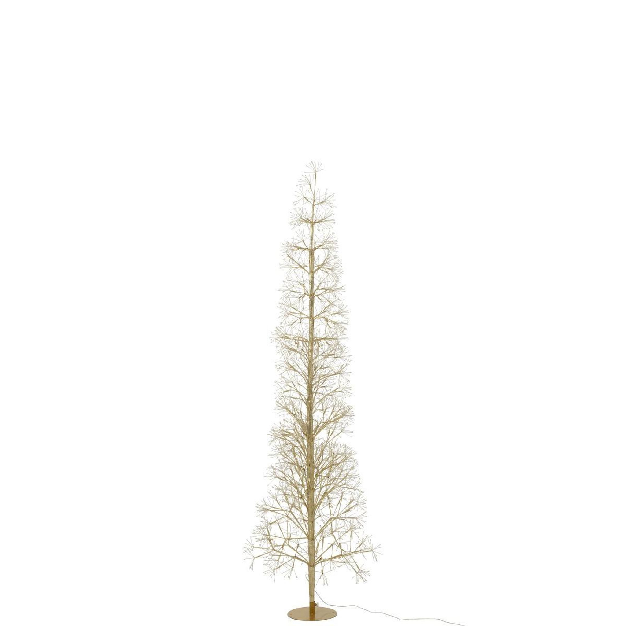Voir la diapositive 2 : J-LINE Sapin à led en métal  grady  180cm doré