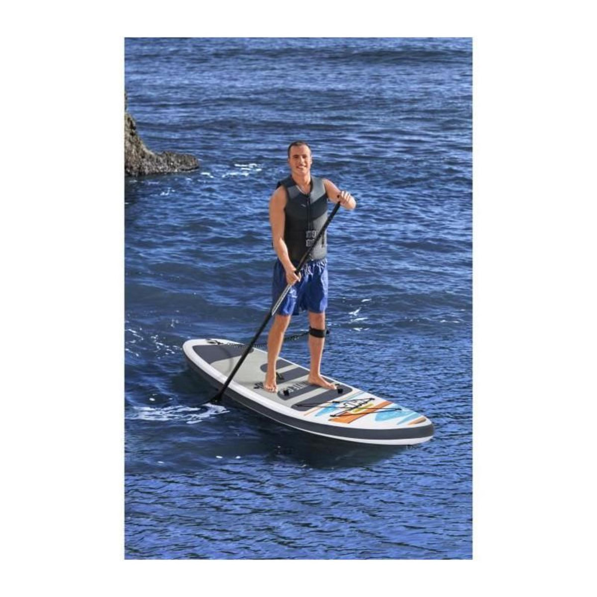 BESTWAY BESTWAY Paddle Kayak gonflable et transformable, Hydro-Force White Cap - 305 x 84 x 12 cm