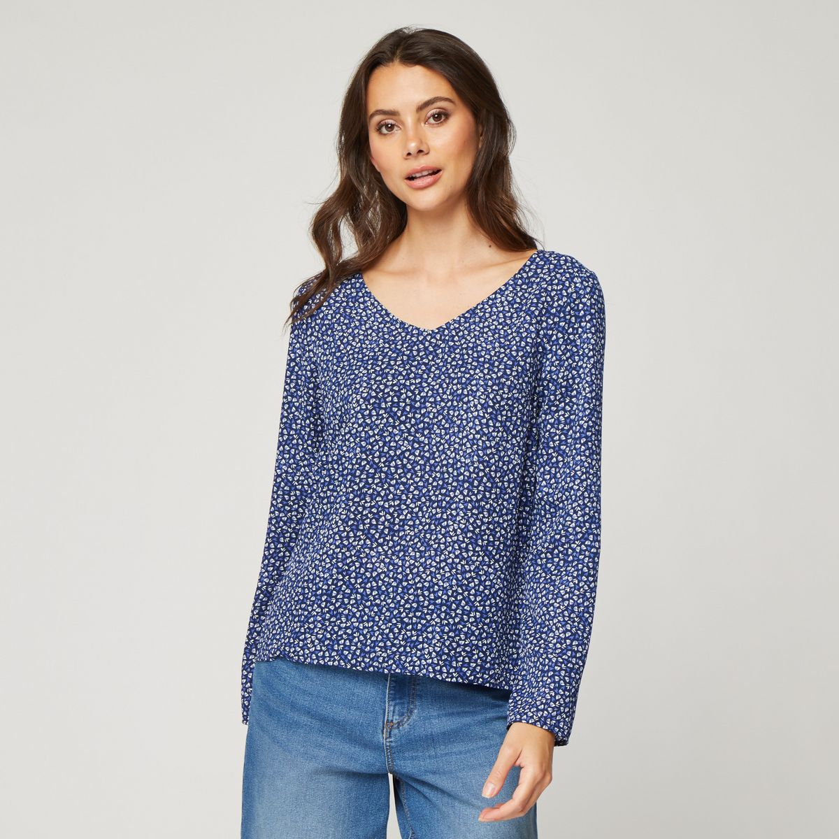 INEXTENSO Blouse manches longues à fleurs femme