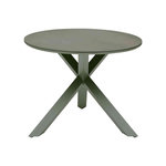 HESPERIDE Table de jardin ronde Alu/Verre Oryon Laurier - 6 places - Hespéride