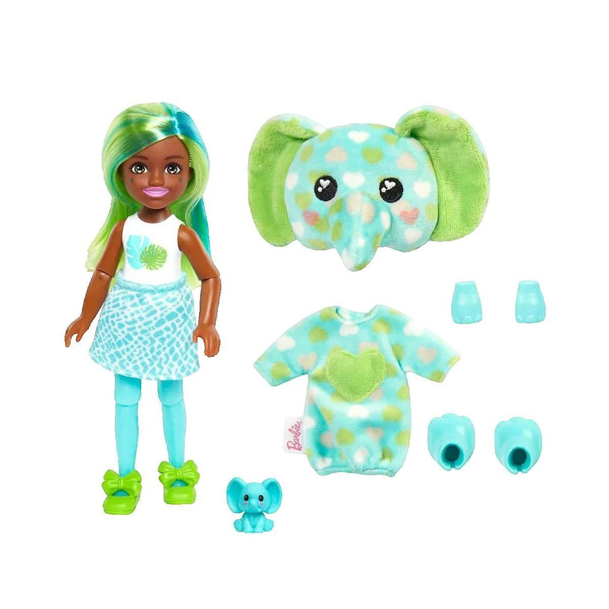 BARBIE Poupée Barbie Cutie Reveal Jungle avec costume d'éléphant multicolore