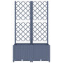 Voir la diapositive 4 : VIDAXL Jardiniere avec treillis bleu gris 80x40x136 cm PP