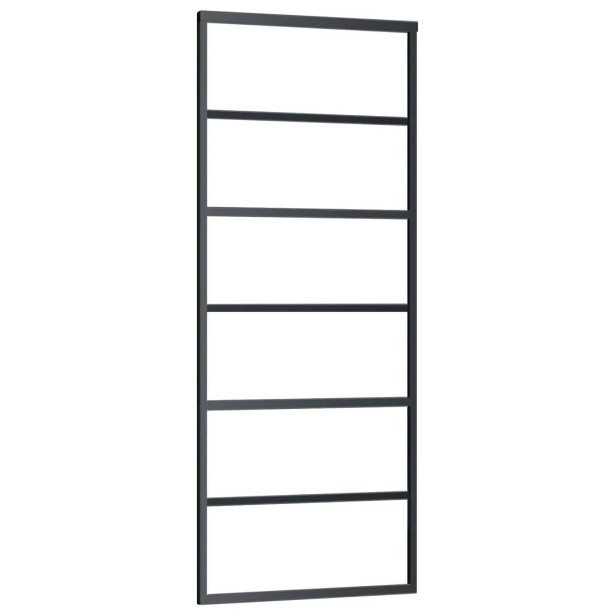 Voir la diapositive 3 : VIDAXL Porte coulissante et quincaillerie Verre ESG/Aluminium 76x205cm