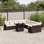 Voir la diapositive 1 : VIDAXL Salon de jardin et coussins 11 pcs marron resine tressee