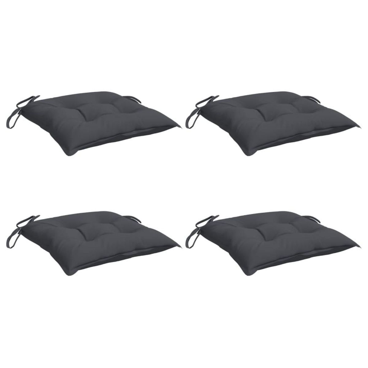 VIDAXL Coussins de chaise lot de 4 anthracite 50x50x7 cm tissu oxford
