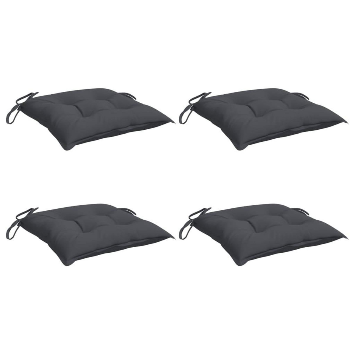 VIDAXL Coussins de chaise lot de 4 anthracite 50x50x7 cm tissu oxford