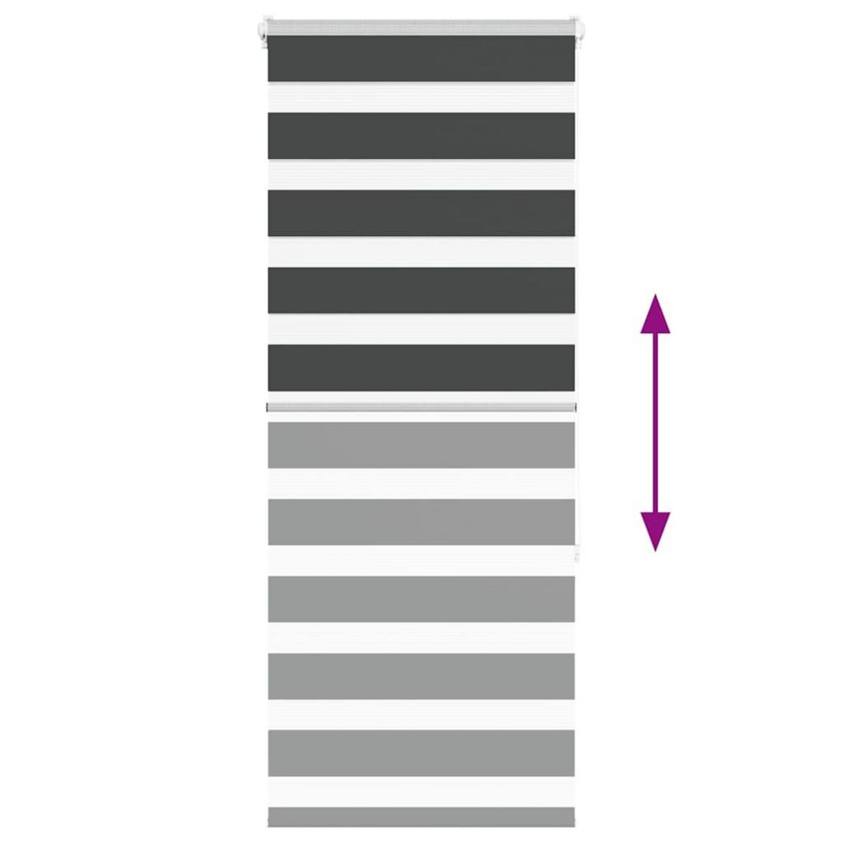 VIDAXL Store zebre noir 65x150 cm largeur du tissu 60,9 cm polyester