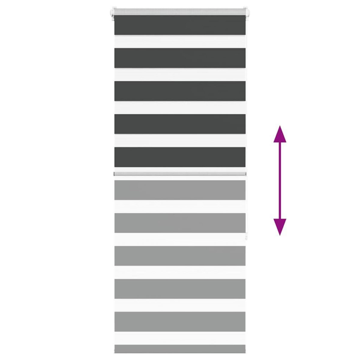 VIDAXL Store zebre noir 65x150 cm largeur du tissu 60,9 cm polyester