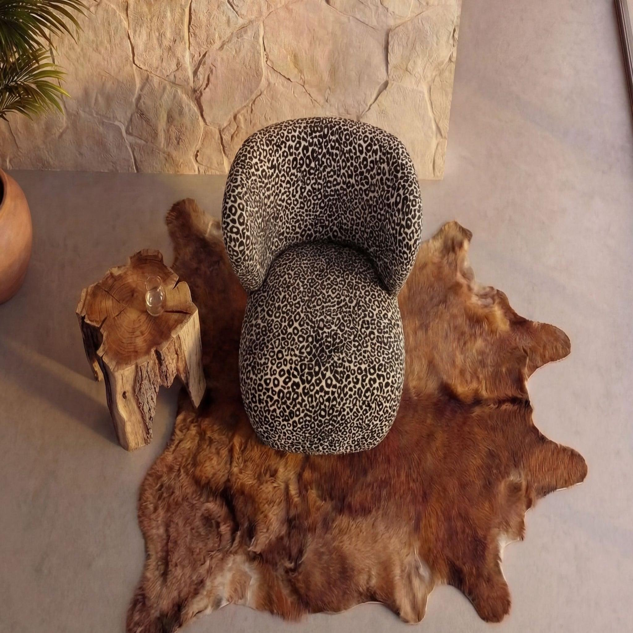 Voir la diapositive 4 : CASANOVA PARIS Capri - fauteuil tissu imprimé animalier