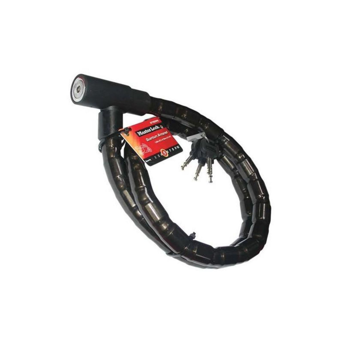 Master lock Cable Antivol Moto [1,2 m Câble] [Clé] [Extérieur] 8115EURDPS - Idéal pour Moto, Scooter et Vélo