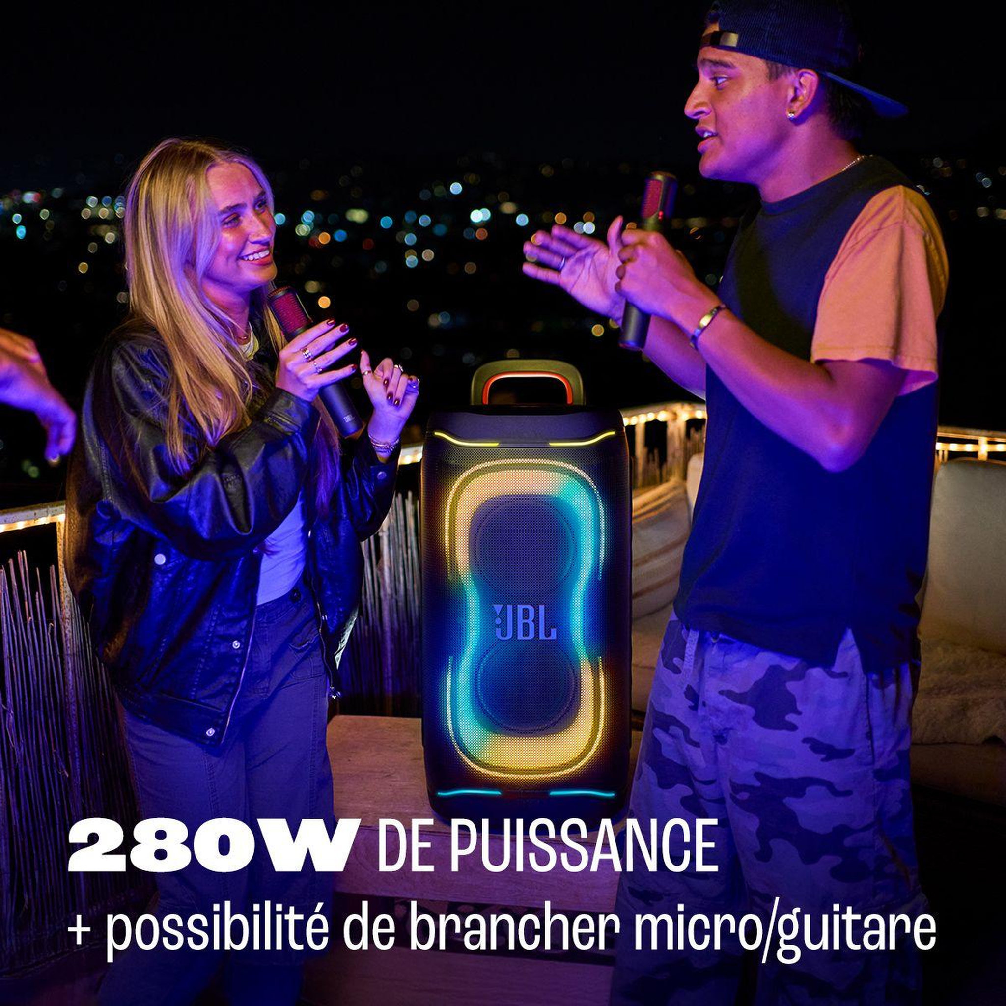Voir la diapositive 4 : JBL Enceinte sono Partybox 330 Blanc