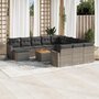 Voir la diapositive 1 : VIDAXL Salon de jardin avec coussins 13 pcs gris resine tressee