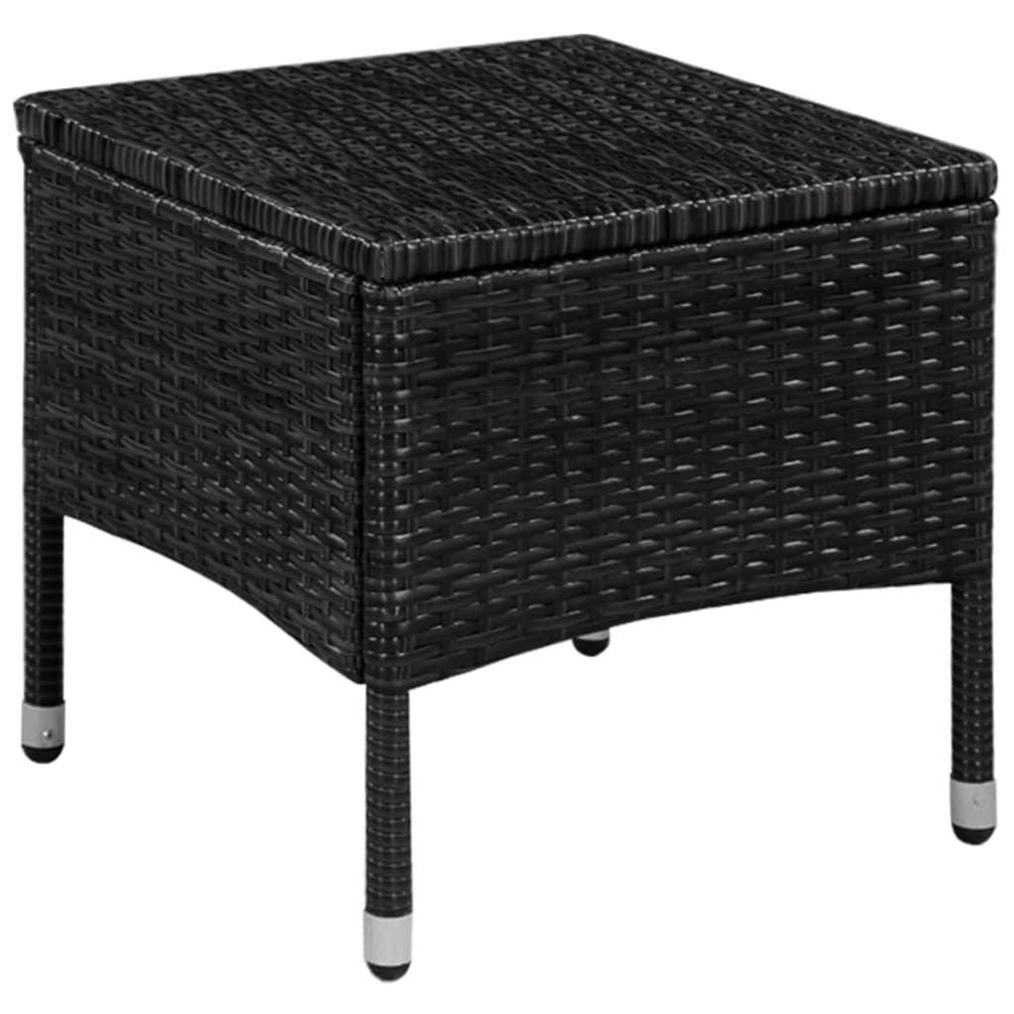Voir la diapositive 3 : VIDAXL Ensemble de bistro 3 pcs Resine tressee Noir