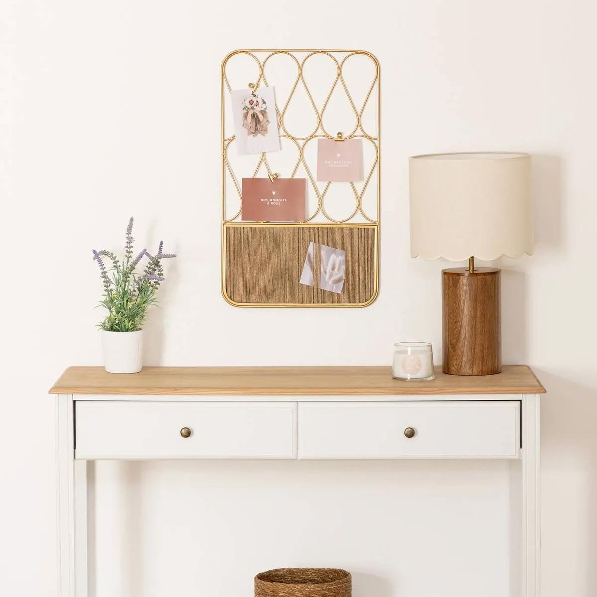 Voir la diapositive 3 : ATMOSPHERA Porte-photos en métal  lindsay  60cm or