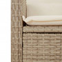 Voir la diapositive 5 : VIDAXL Ensemble a manger de jardin avec coussins 5pcs Beige poly rotin