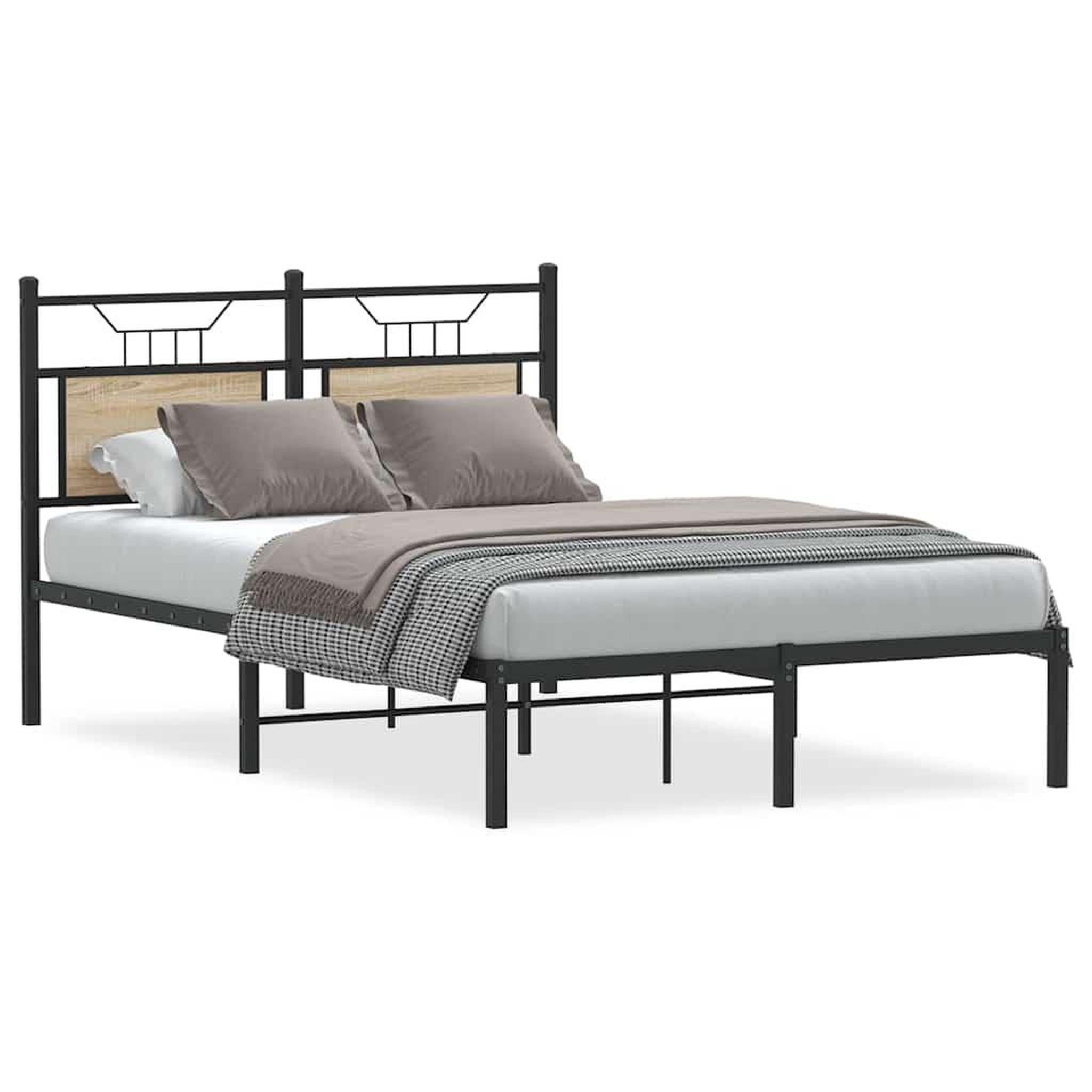 Voir la diapositive 2 : VIDAXL Cadre de lit sans matelas chene sonoma 120x190 cm