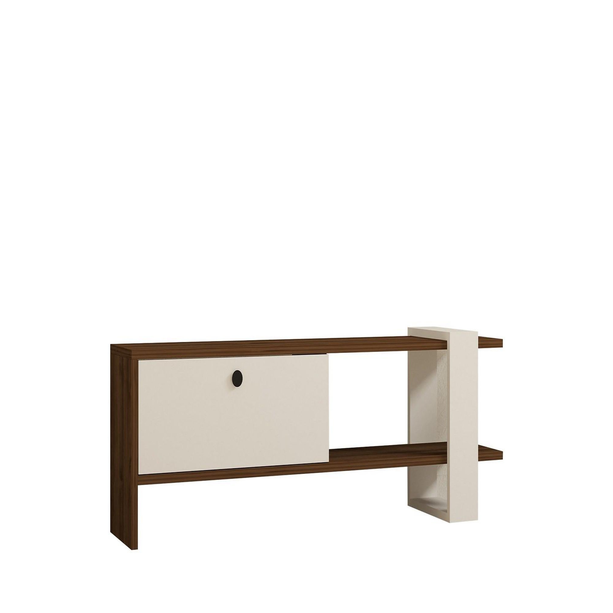 Habitat et Jardin Meuble tv en bois  gaye  - 120 x 25 x 36 cm - blanc