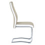 Voir la diapositive 3 : IDIMEX Lot de 4 chaises de salle à manger ALBA, en tissu - Beige et blanc