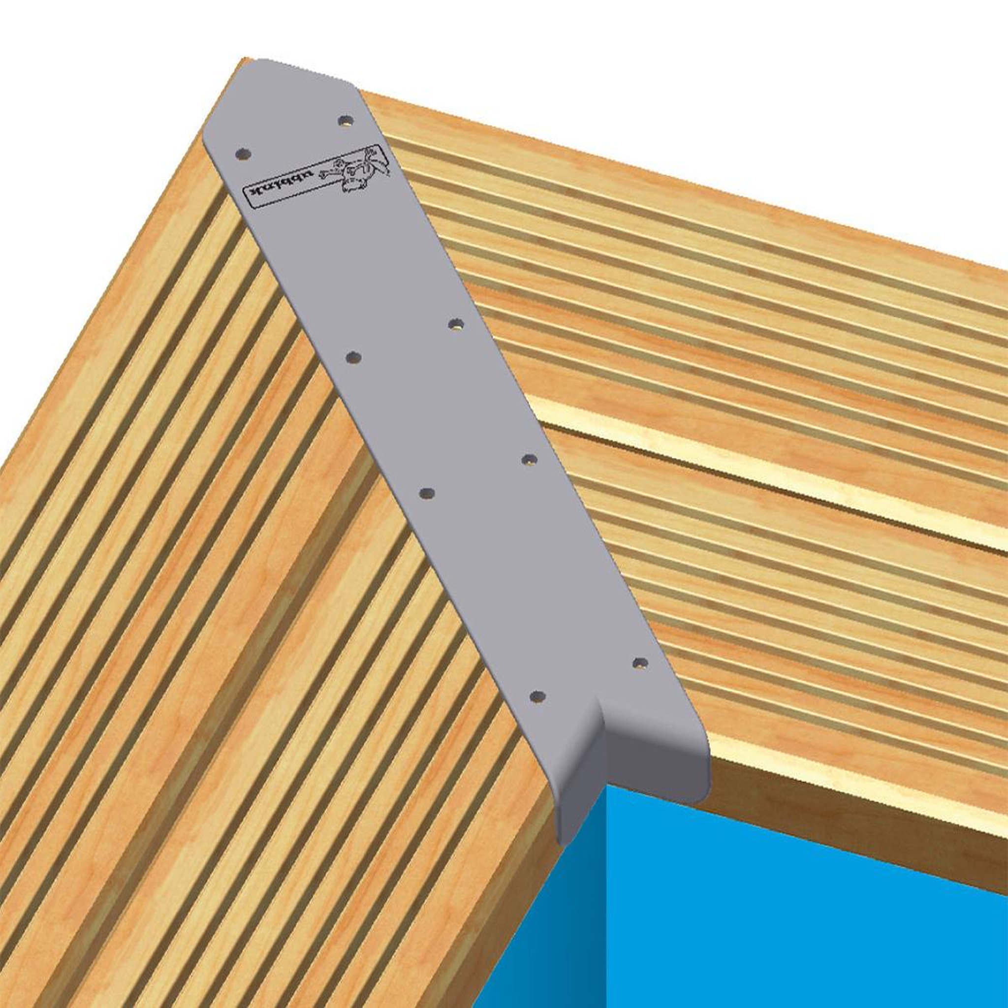Voir la diapositive 3 : Ubbink Kit finition margelles en angle pour piscine bois rectangulaire - ubbink