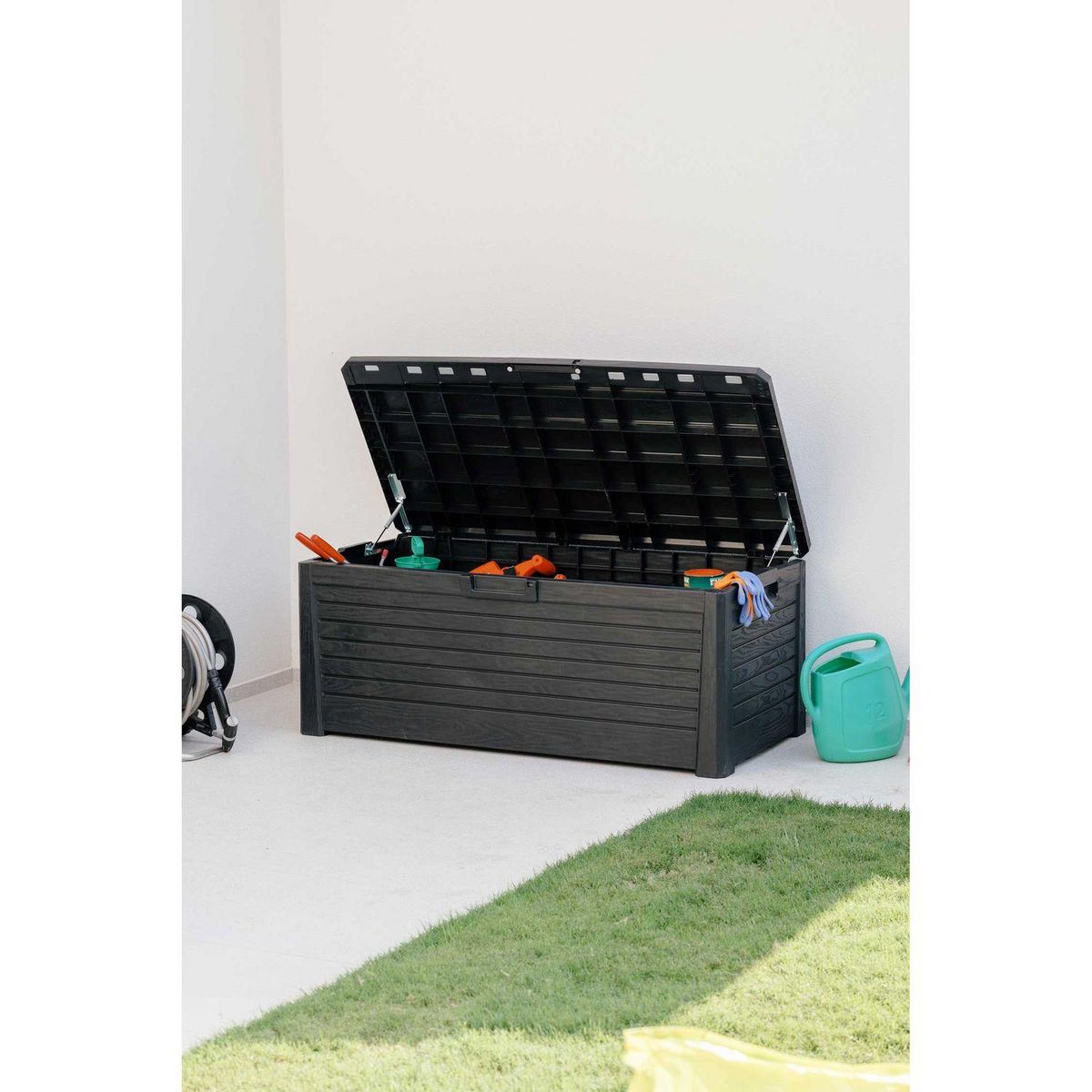 TOOMAX Coffre de rangement jardin résine - Anthracite - 550L - FLORIDA