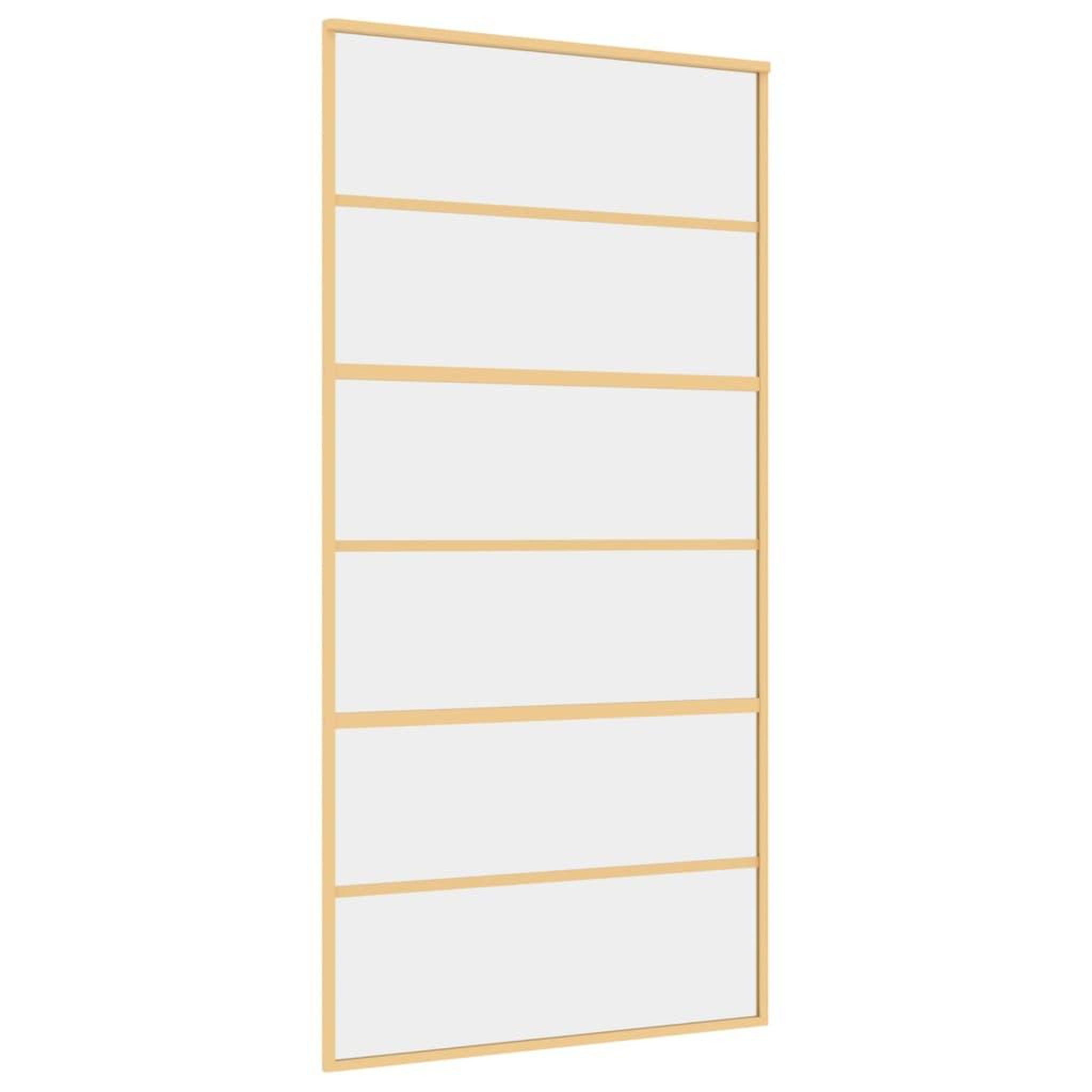 Voir la diapositive 2 : VIDAXL Porte coulissante dore 102,5x205cm verre ESG clair et aluminium
