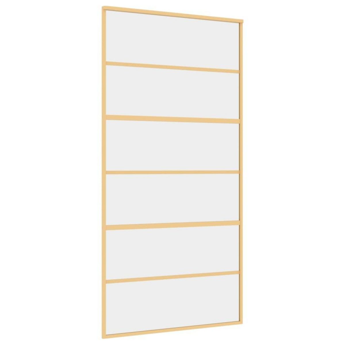 VIDAXL Porte coulissante dore 102,5x205cm verre ESG clair et aluminium