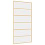 Voir la diapositive 2 : VIDAXL Porte coulissante dore 102,5x205cm verre ESG clair et aluminium