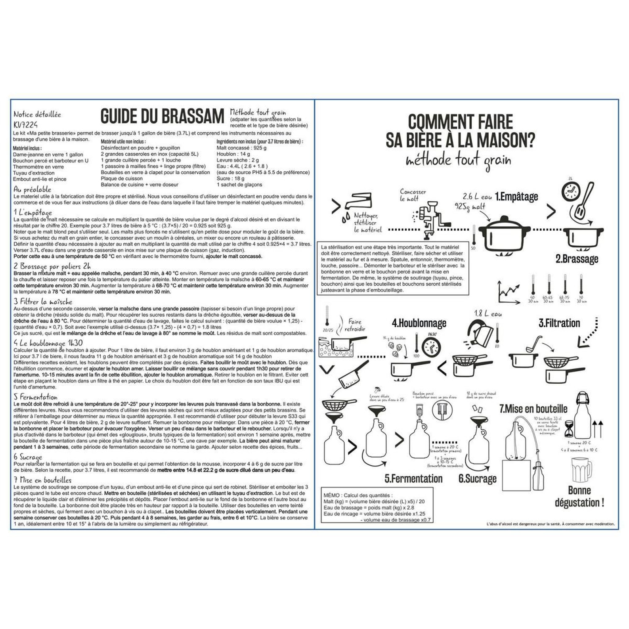 Voir la diapositive 4 : COOK CONCEPT Kit fabrique à bière  taverne  3,7l transparent