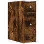 Voir la diapositive 2 : VIDAXL Armoire de salle de bain etroite avec roulettes chene fume