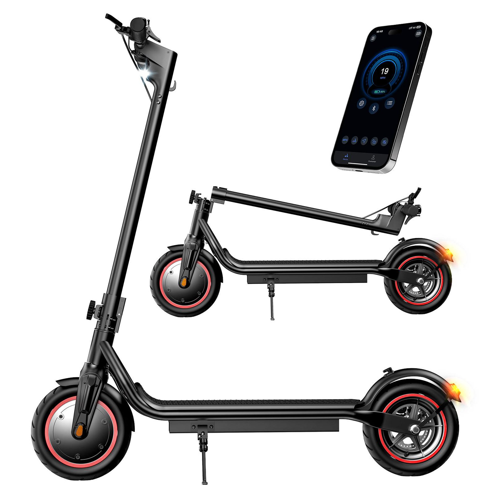 ISCOOTER Trottinette électrique iScooter W5, pneus 8,5 , pliable, batterie 7,8 Ah, application