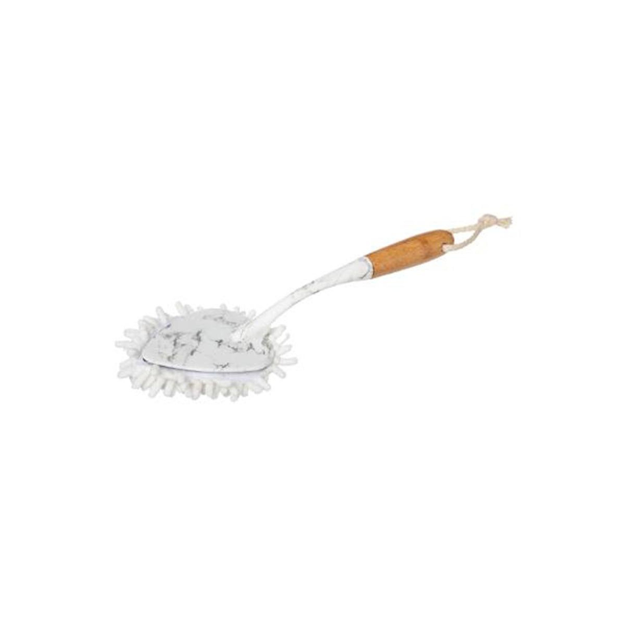 FIVE Plumeau bambou effet marbre  scrub  35cm blanc