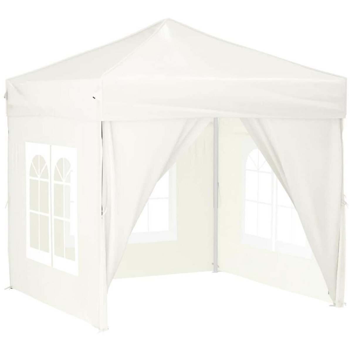 VIDAXL Tente de reception pliable avec parois Creme 2x2 m