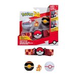 BANDAI Ceinture - BANDAI - Pokémon Clip ‘N' Go - 1 ceinture, 2 Poké Balls et 1 figurine Salameche 5 cm