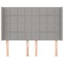 Voir la diapositive 3 : VIDAXL Tete de lit avec oreilles Gris clair 147x16x118/128 cm Tissu