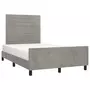 VIDAXL Cadre de lit avec tete de lit Gris clair 120x200 cm