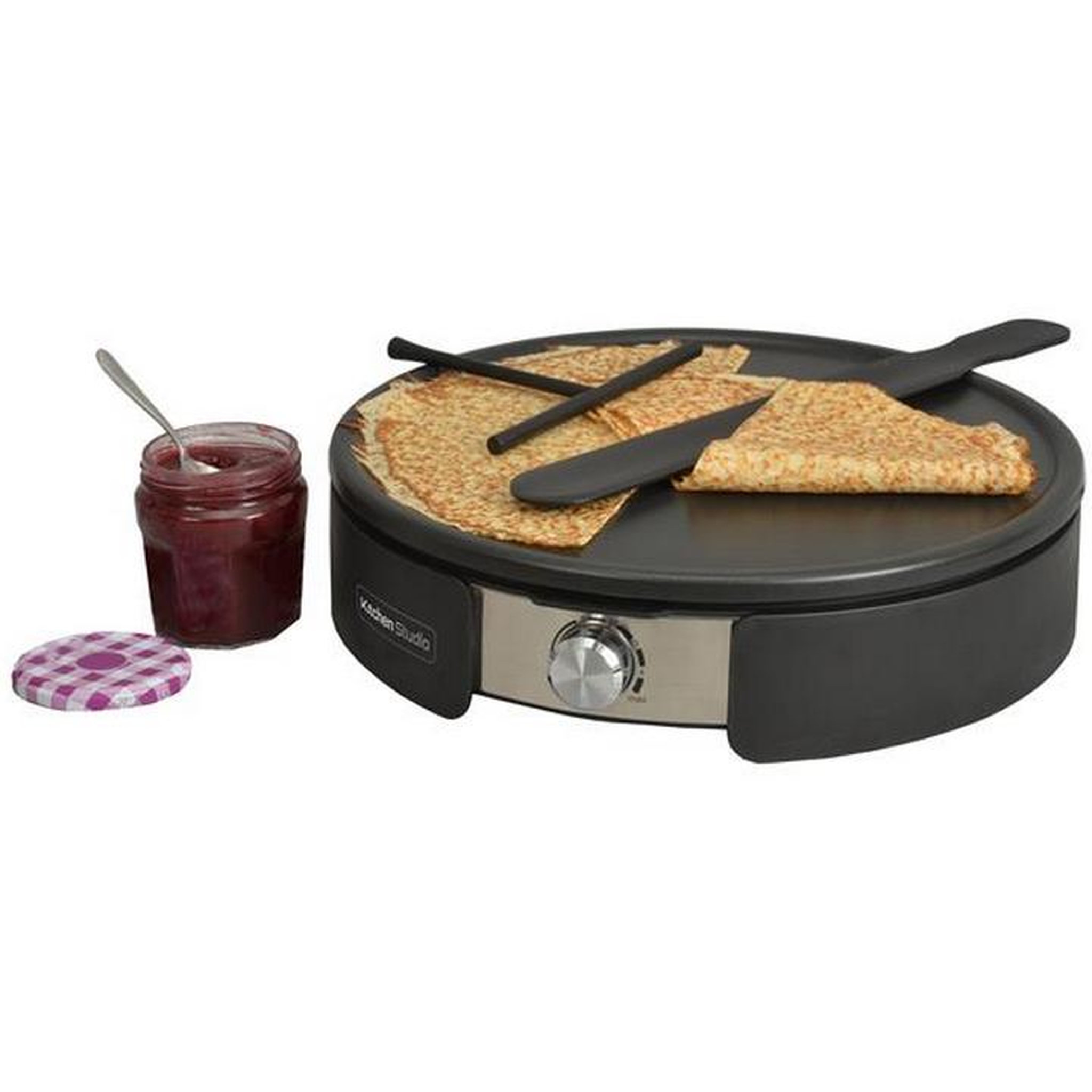 Voir la diapositive 3 : Kitchen chef Crépière 1500w 37cm noir - KSLW170F