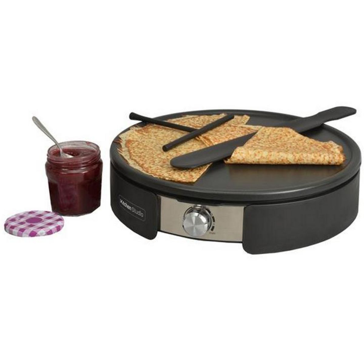 Kitchen chef Crépière 1500w 37cm noir - kslw170f