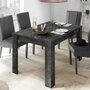 NOUVOMEUBLE Table extensible design effet marbre anthracite ICELAND