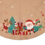 Voir la diapositive 2 : FEERIC LIGHT & CHRISTMAS Tapis pour sapin de Noël effet jute Père Noël - Diam 90 cm - Beige