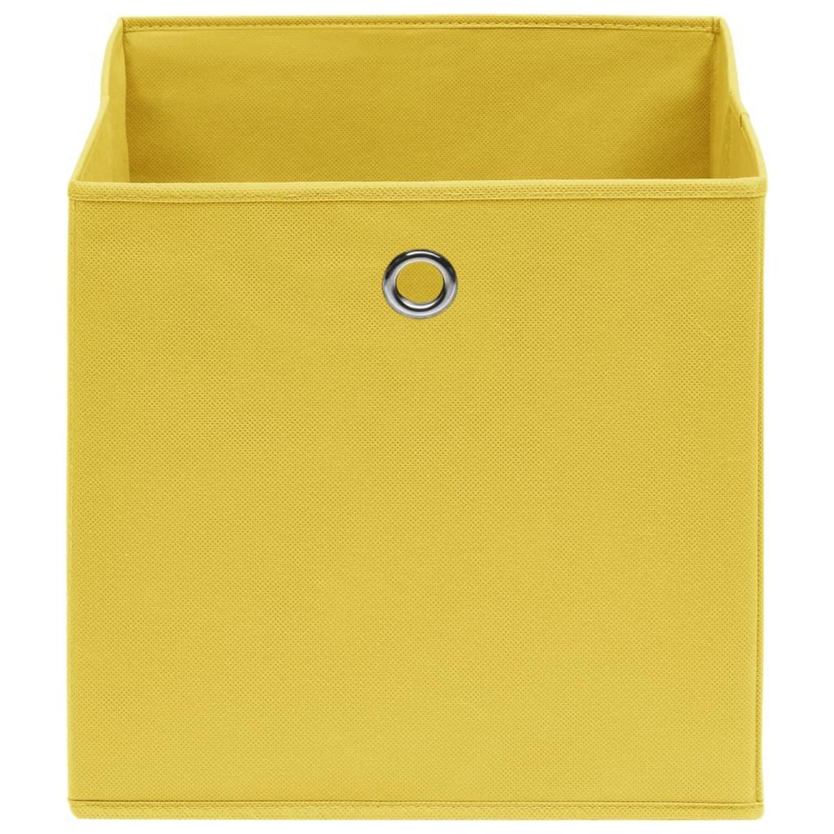VIDAXL Boîtes de rangement 10 pcs Tissu intisse 28x28x28 cm Jaune