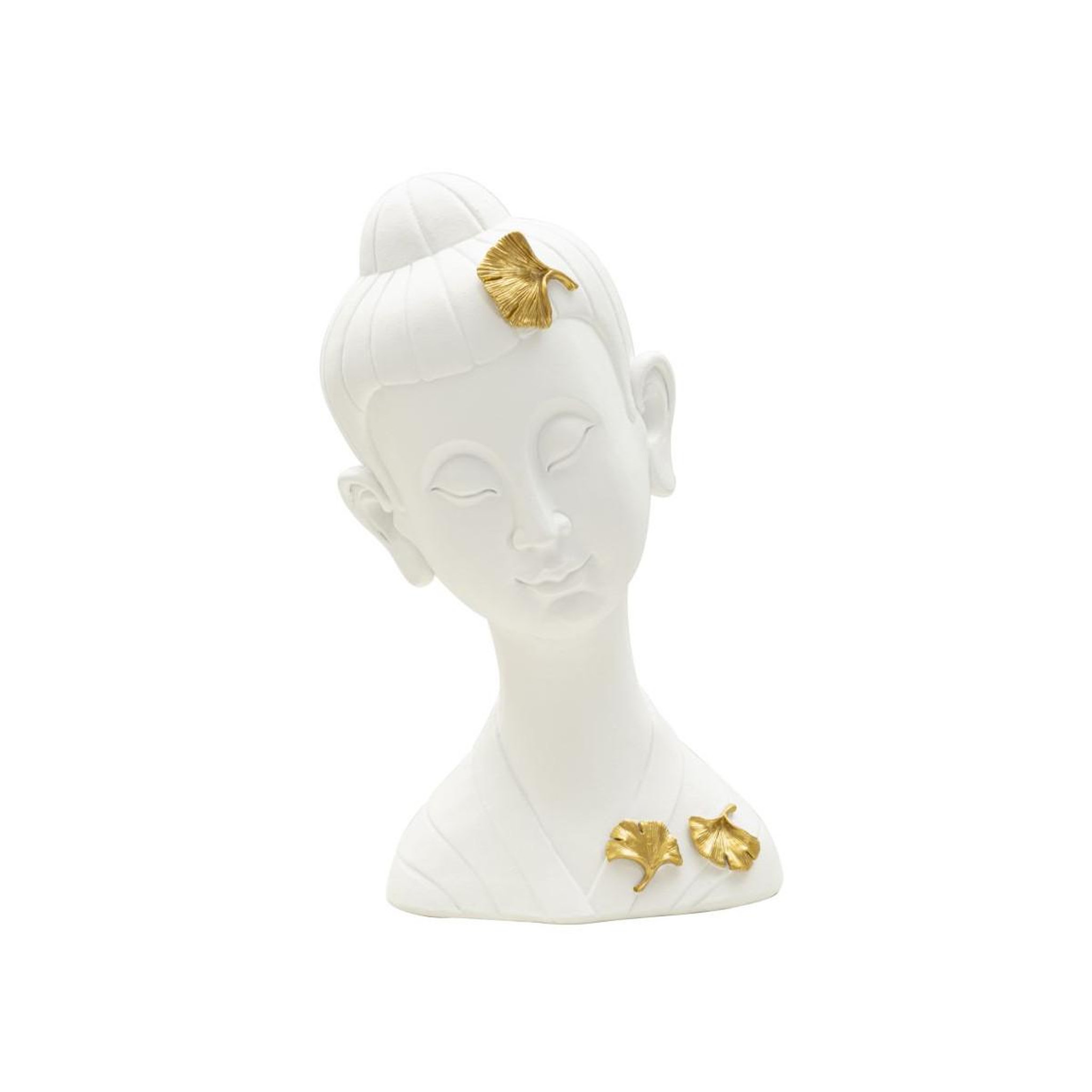 Paris Prix Statuette déco en résine  bouddha  35cm blanc