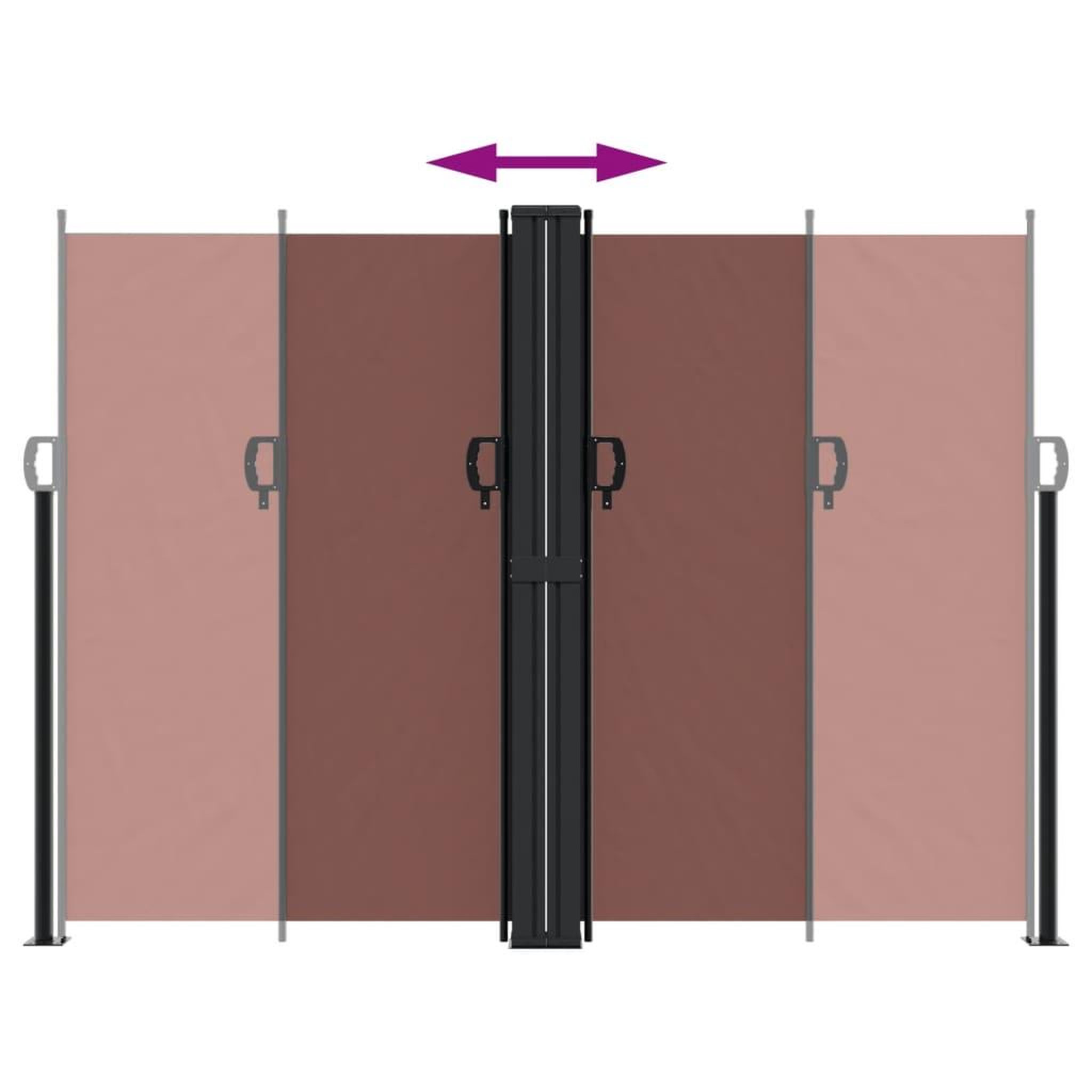 Voir la diapositive 5 : VIDAXL Auvent lateral retractable marron 180x600 cm
