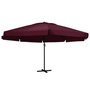 Voir la diapositive 1 : VIDAXL Parasol de jardin et mat en aluminium 600 cm rouge bordeaux