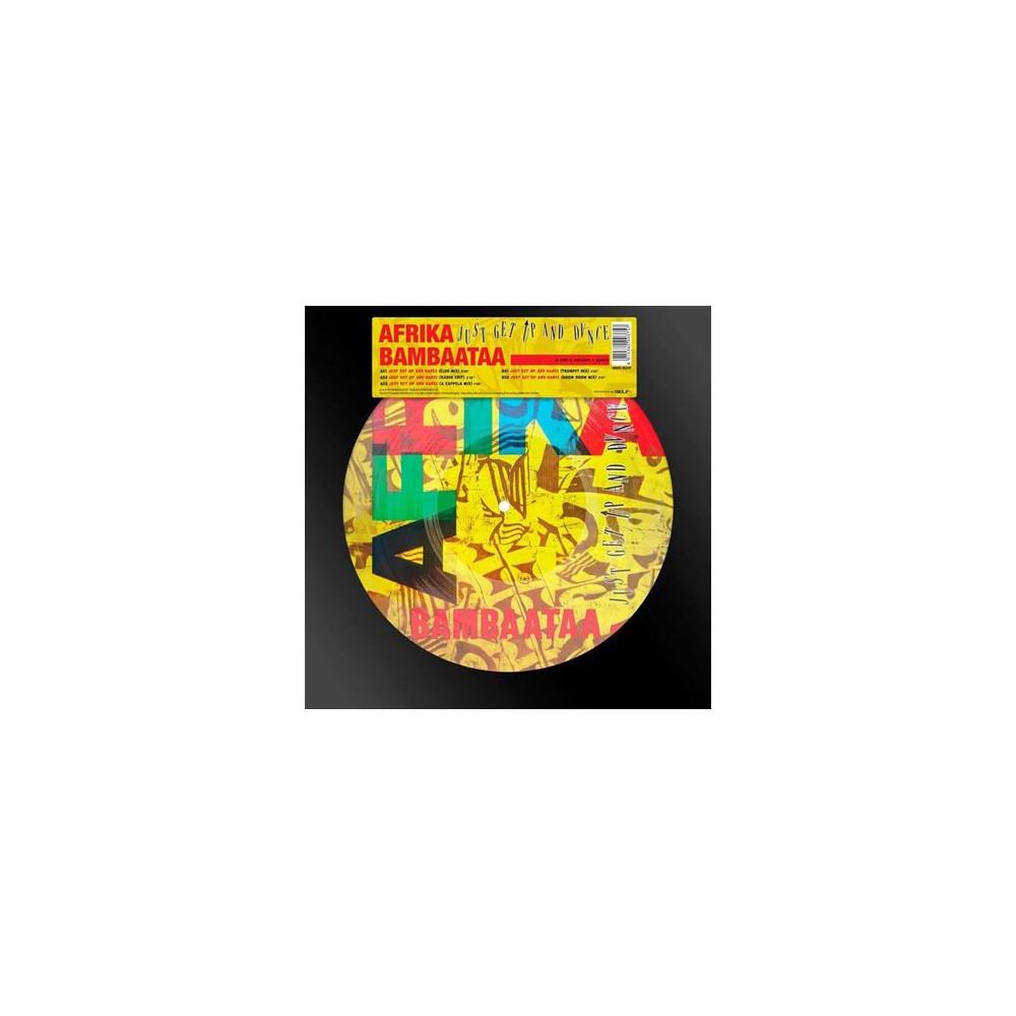 Vinyle picture disc single lp afrika bambaataa just get up and dance