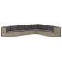 Voir la diapositive 2 : VIDAXL Salon de jardin 8 pcs avec coussins Gris Resine tressee