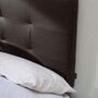 Voir la diapositive 5 : MARCKONFORT Tête de lit Carla 150x60 cm Chocolat, rembourrée de Mousse